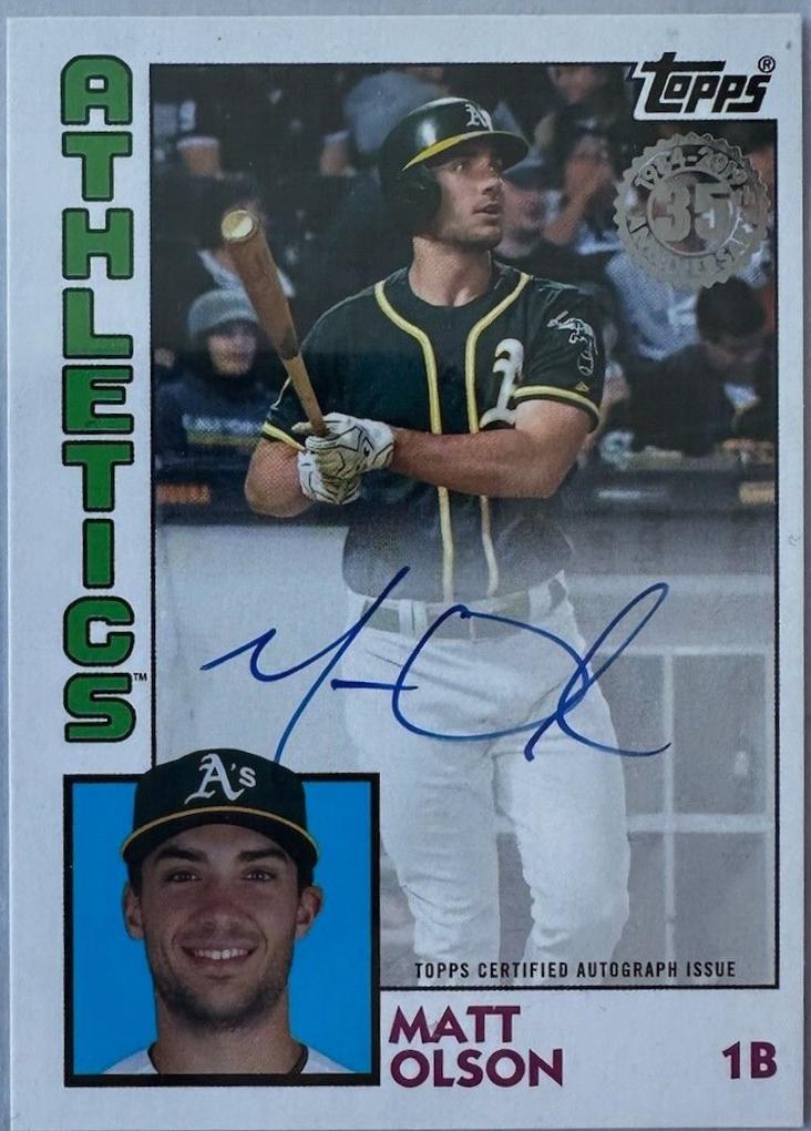 Matt Olson #MO 2019 Topps 1984 Baseball Autographs