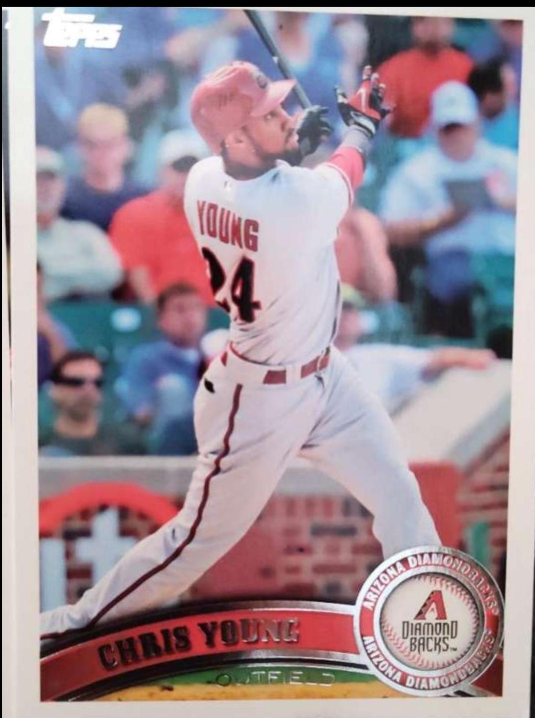 Chris Youny #ARI11 Baseball Cards 2012 Topps Team Set Arizona Diamondbacks