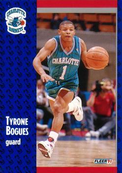 Tyrone Bogues #17 Basketball Cards 1991 Fleer