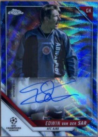 Edwin Van Der Sar [Blue Wave Refractor] #CA-EV