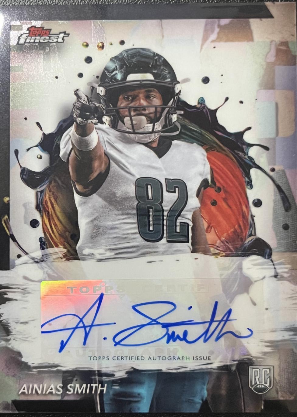Ainias Smith #RFA-AS Football Cards 2024 Topps Finest Rookie Autograph