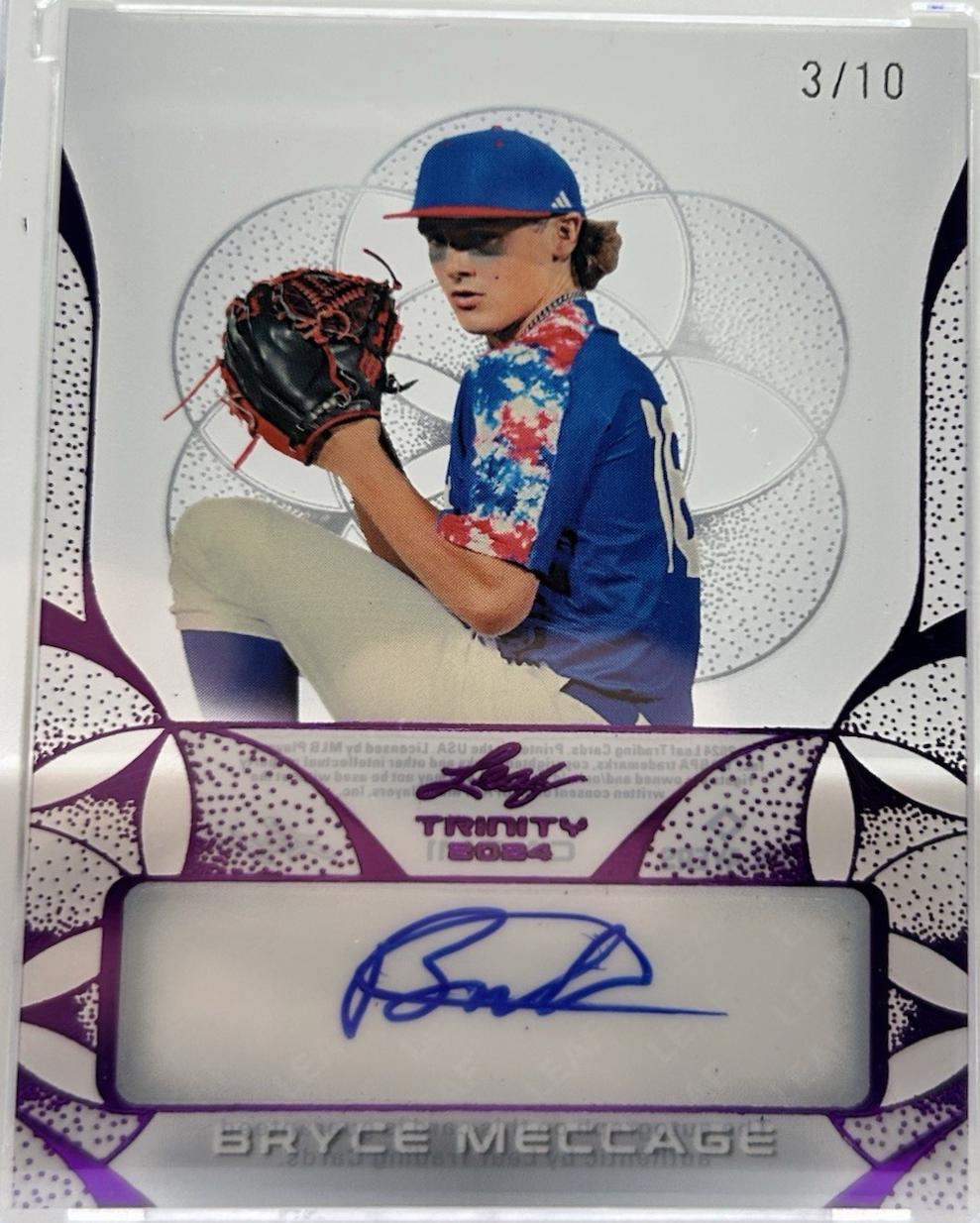 Bryce Meccage #BA-BM2 2024 Leaf Trinity Autograph Baseball