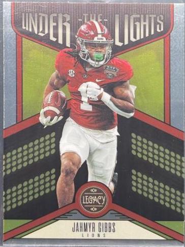 Jahmyr Gibbs #UL-JGI Football Cards 2023 Panini Legacy Under the Lights