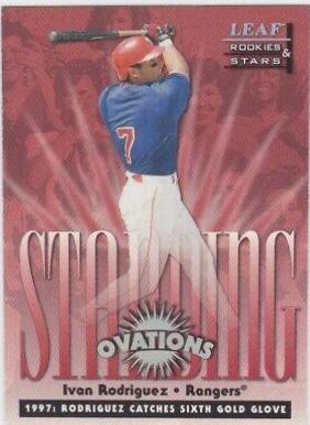Ivan Rodriguez #10 Baseball Cards 1998 Leaf Rookies & Stars Standing Ovation