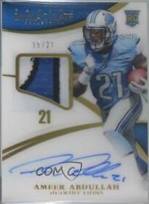 Ameer Abdullah [Autograph Patch] #150