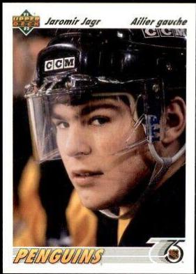 Jaromir Jagr #256 Hockey Cards 1991 Upper Deck French