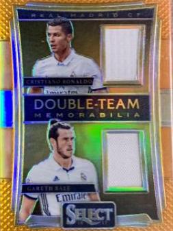 Cristiano Ronaldo, Gareth Bale #DT-RB Soccer Cards 2016 Panini Select Double Team Memorabilia