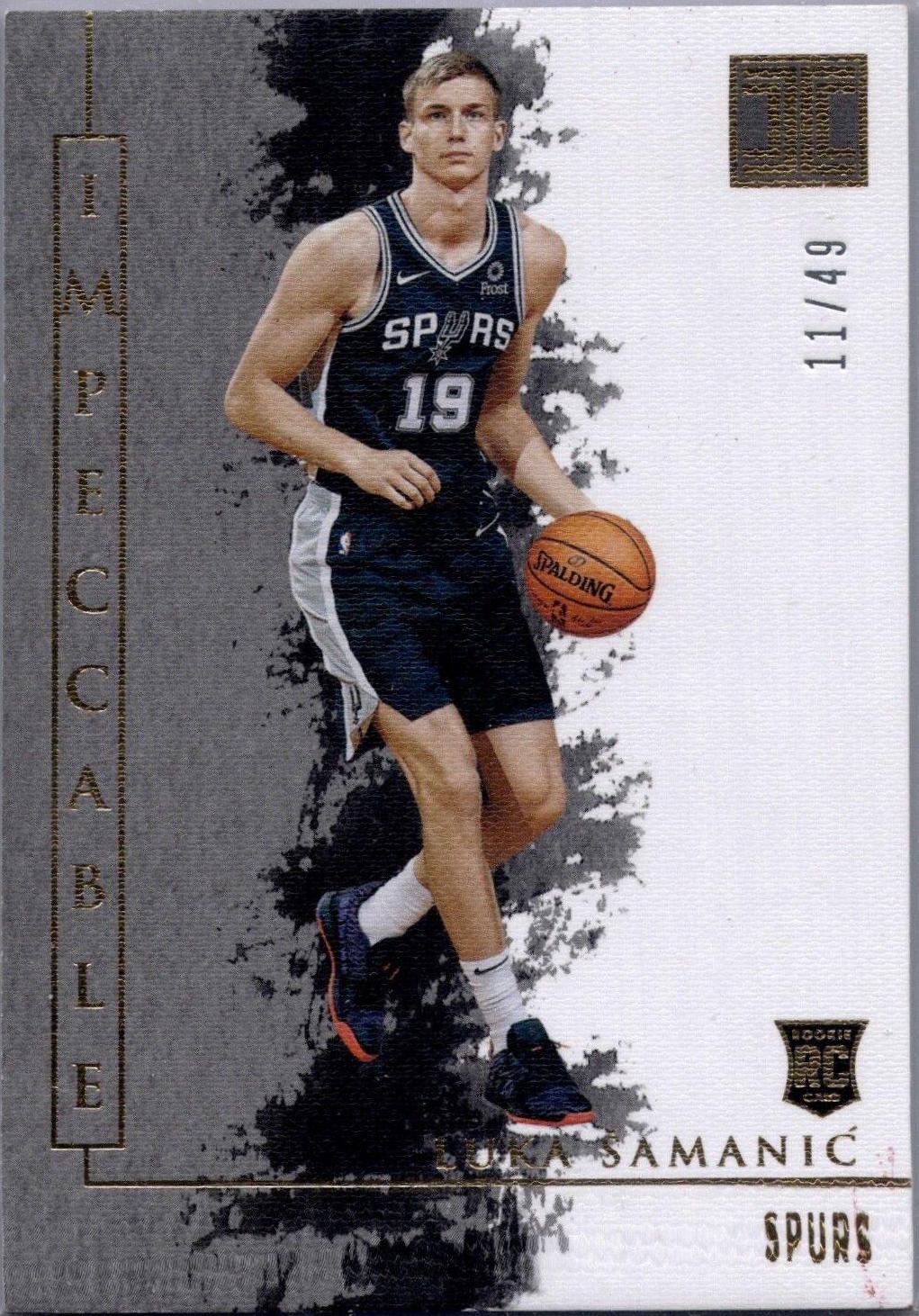 Luka Samanic [Gold] #1 Basketball Cards 2019 Panini Impeccable