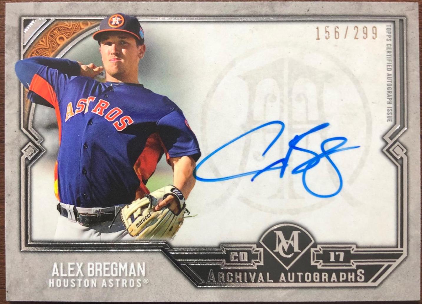 Alex Bregman #AA-AB Baseball Cards 2017 Topps Museum Collection Archival Autograph