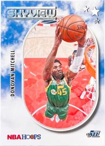 Donovan Mitchell #8 Basketball Cards 2021 Panini Hoops Skyview