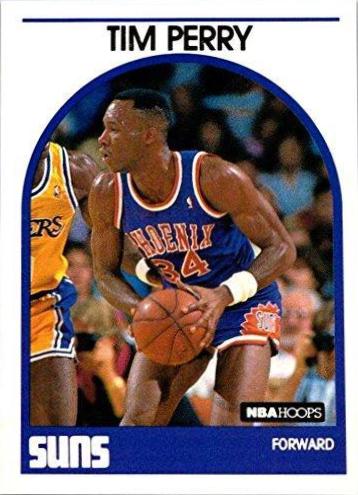 Tim Perry #38 Basketball Cards 1989 Hoops