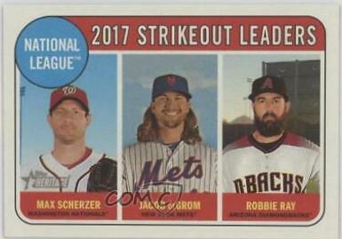 Jacob DeGrom, Max Scherzer, Robbie Ray #12 Baseball Cards 2018 Topps Heritage