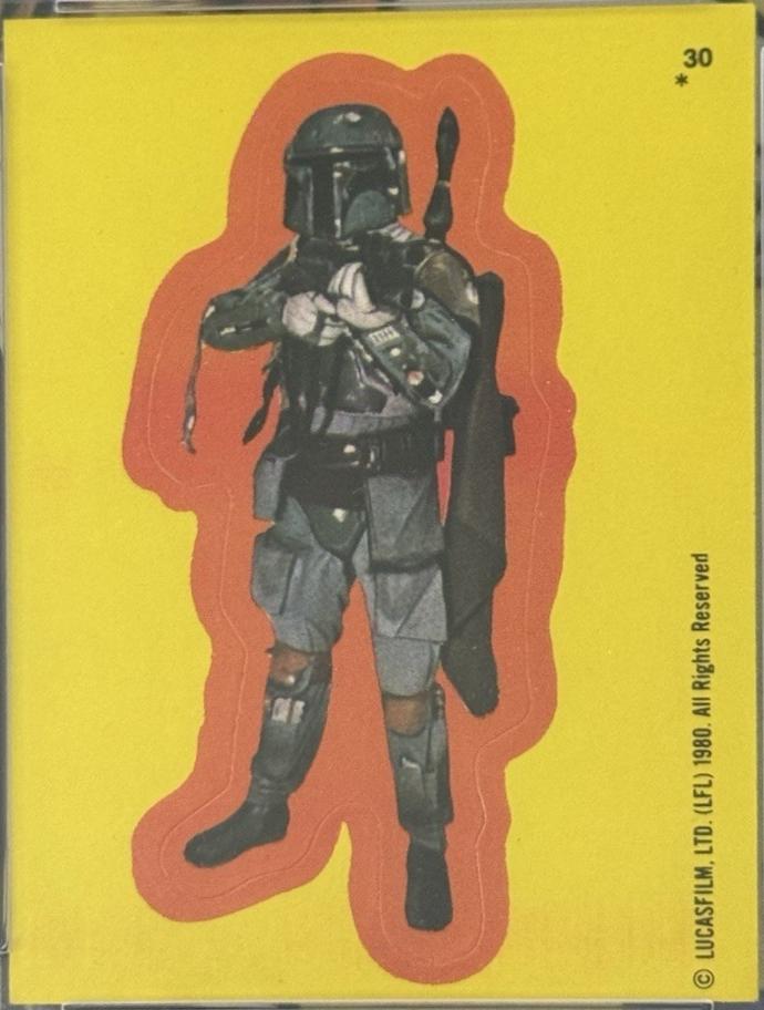 Boba Fett #30 1980 Star Wars: Empire Strikes Back Sticker