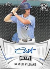 Carson Williams #BA-CW1 Baseball Cards 2021 Leaf Draft Autograph Prices