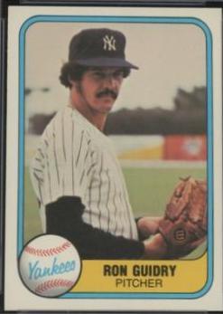 Ron Guidry #88 1981 Fleer Baseball