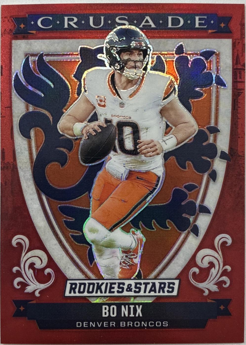 Bo Nix [Red] #28 Prices | 2025 Panini Rookies & Stars Crusade