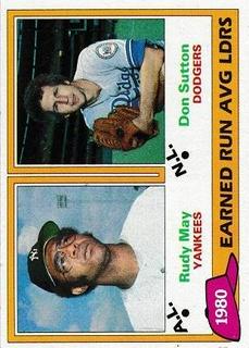 1980 Earned Run Average Leaders: Rudy May / Don Sutton