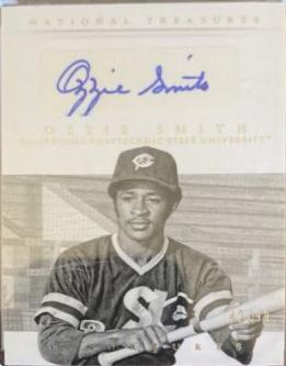 Ozzie Smith #85 Baseball Cards 2015 Panini National Treasures Signatures