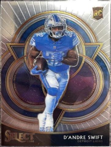D'Andre Swift Football Cards 2020 Panini Select Phenomenon