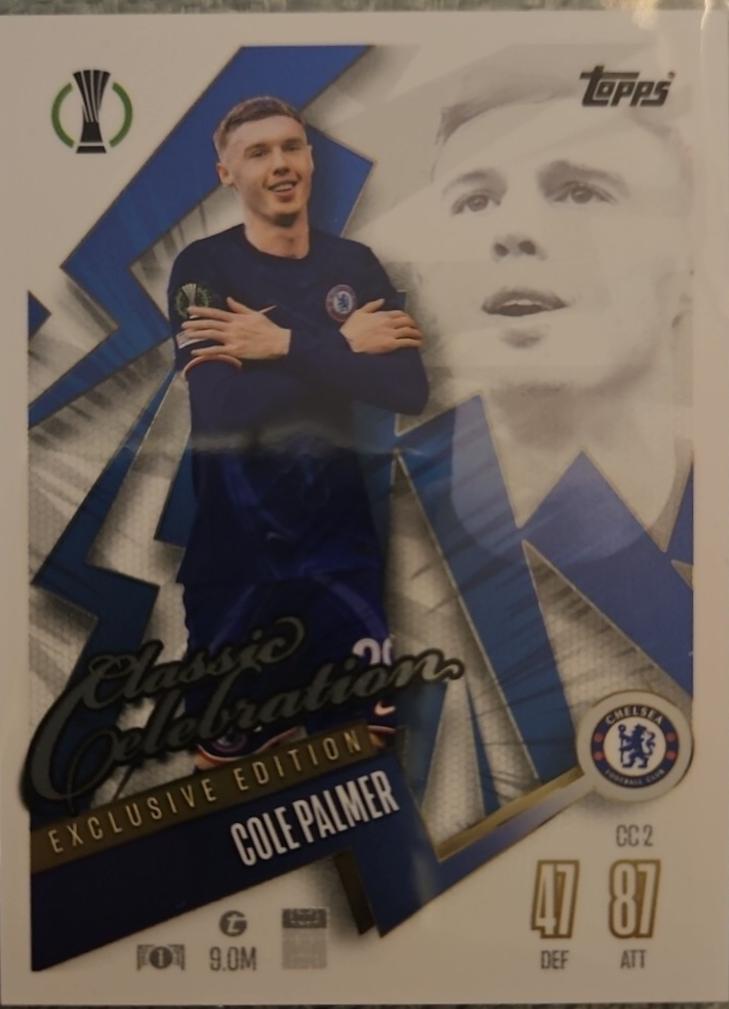 Cole Palmer #CC2 Soccer Cards 2024 Topps Match Attax UEFA Classic Celebration