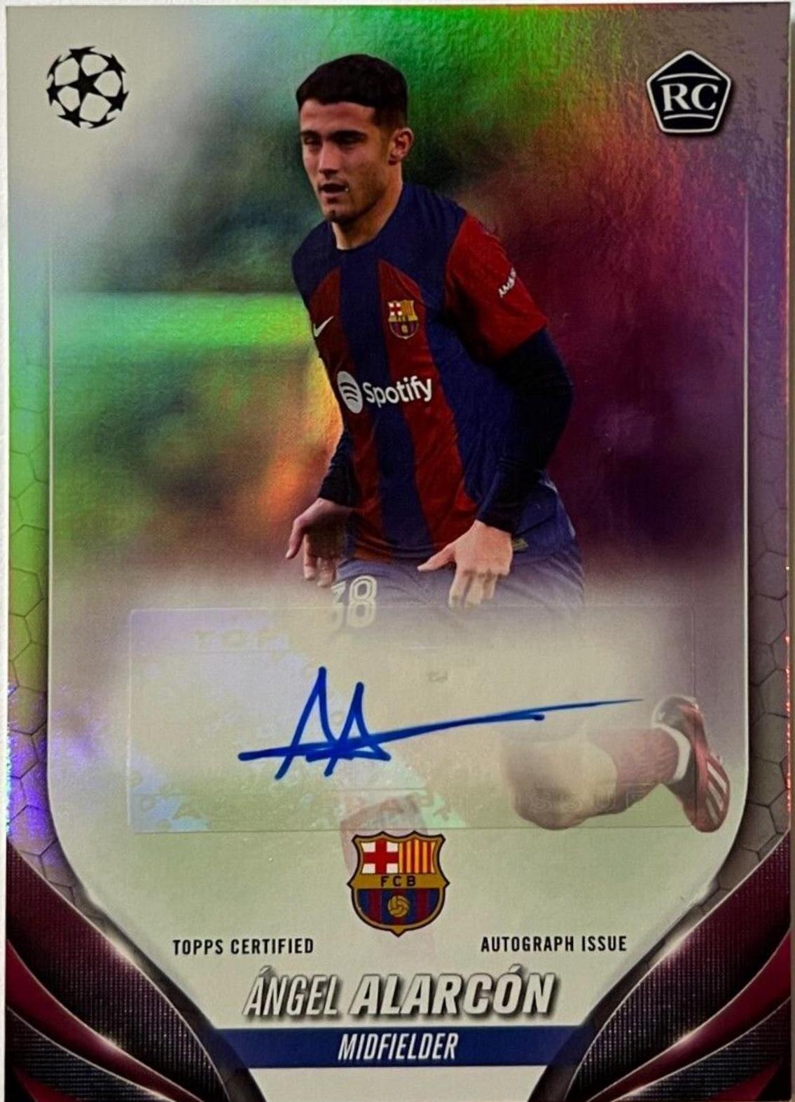 Angel Alarcon #A-AA Soccer Cards 2023 Topps UEFA Club Autograph