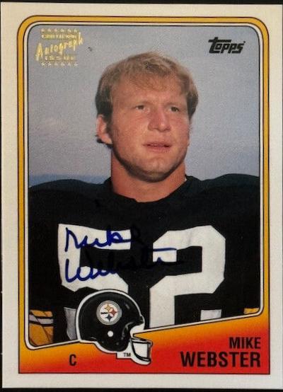 Mike Webster #4 Football Cards 1997 Topps Hall of Fame Autograph