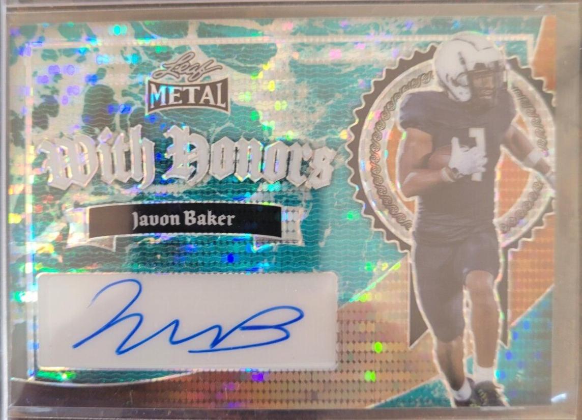 Javon Baker #WH-JB1 2024 Leaf Metal With Honors Autograph Football