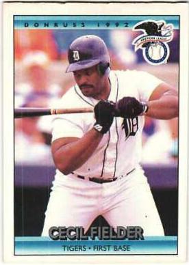 Cecil Fielder #27 Baseball Cards 1992 Donruss