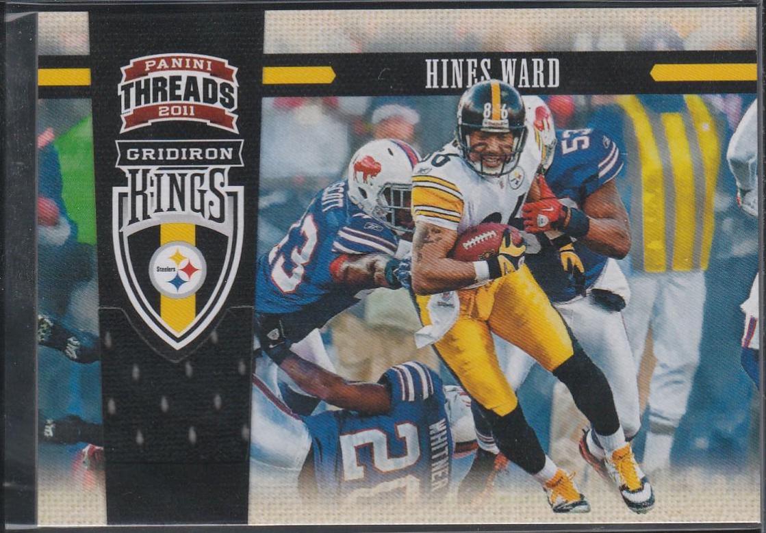 Hines Ward #21 Football Cards 2011 Panini Threads Pro Gridiron Kings Material