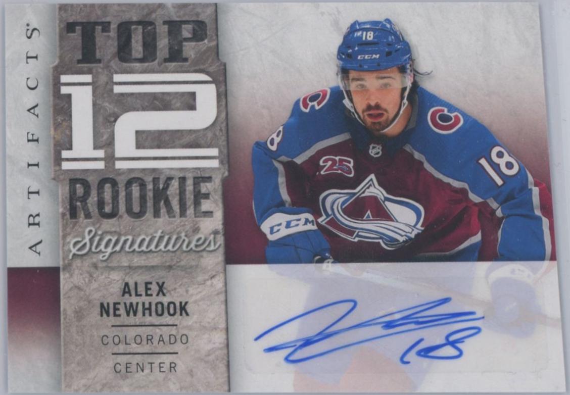 Alex Newhook #RS-AN Hockey Cards 2021 Upper Deck Artifacts Top 12 Rookie Signatures