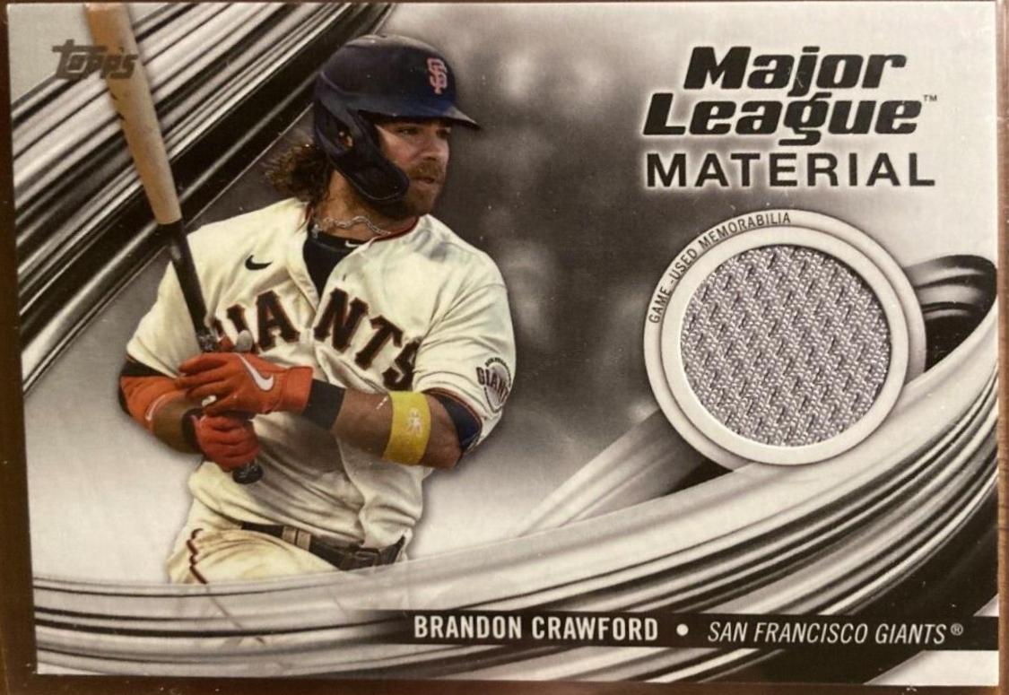 Brandon Crawford #MLM-BC Baseball Cards 2023 Topps Series 1 Major League Material Relics