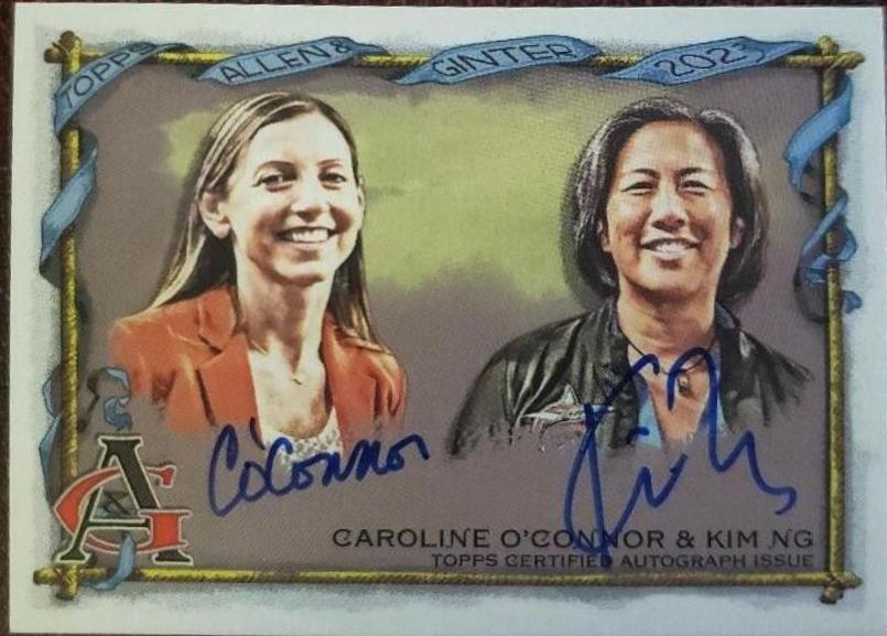 Kim Ng, Caroline O'Connor #DA-NO Baseball Cards 2023 Topps Allen & Ginter Dual Autograph