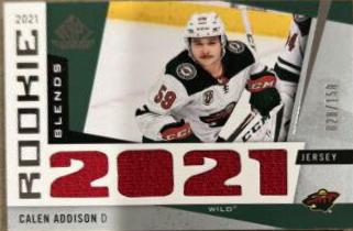 Calen Addison #RB-CA Hockey Cards 2021 SP Game Used Rookie Blends