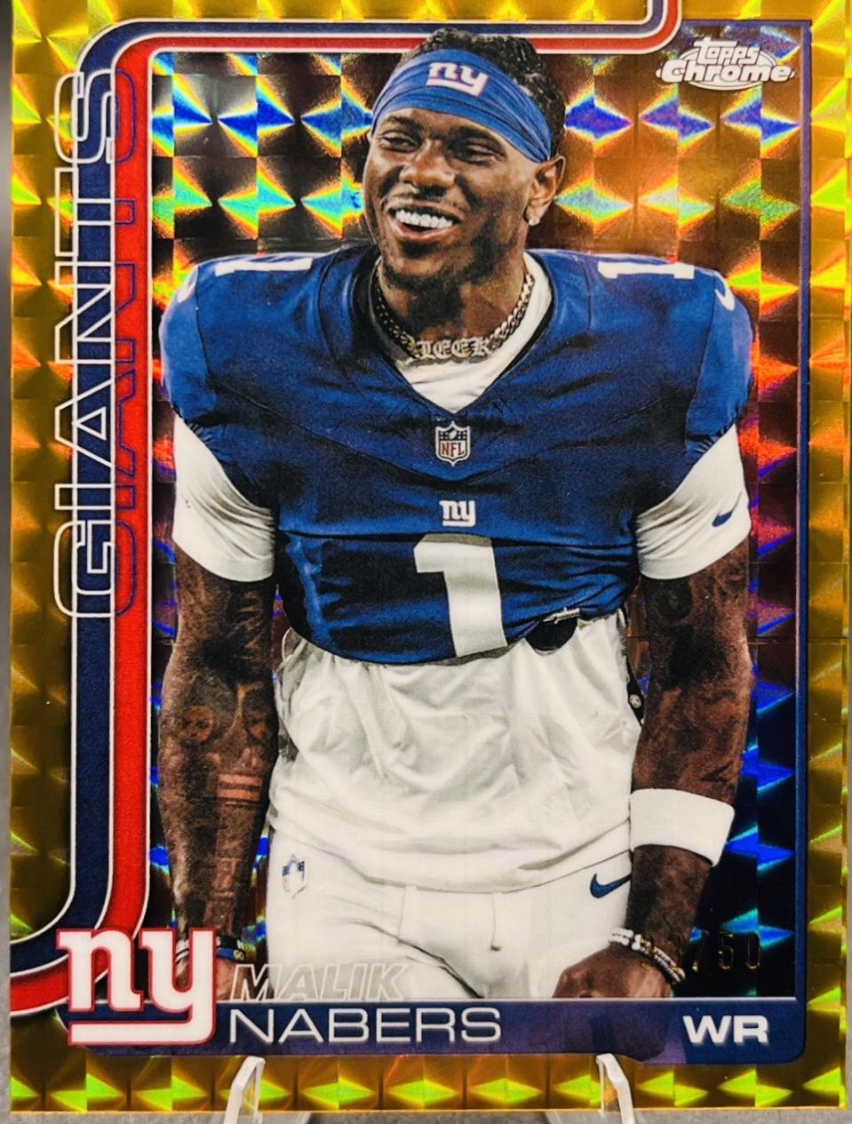 Malik Nabers [Gold Geometric Image Variation] #225