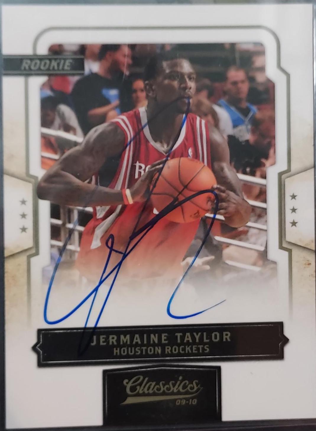 JERMAINE TAYLOR #198 Basketball Cards 2010 Panini Classics Significant Signatures