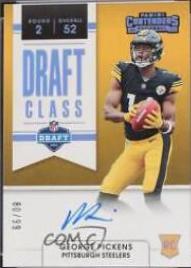 George Pickens #DCA-GPI Football Cards 2022 Panini Contenders Draft Class Autographs RPS