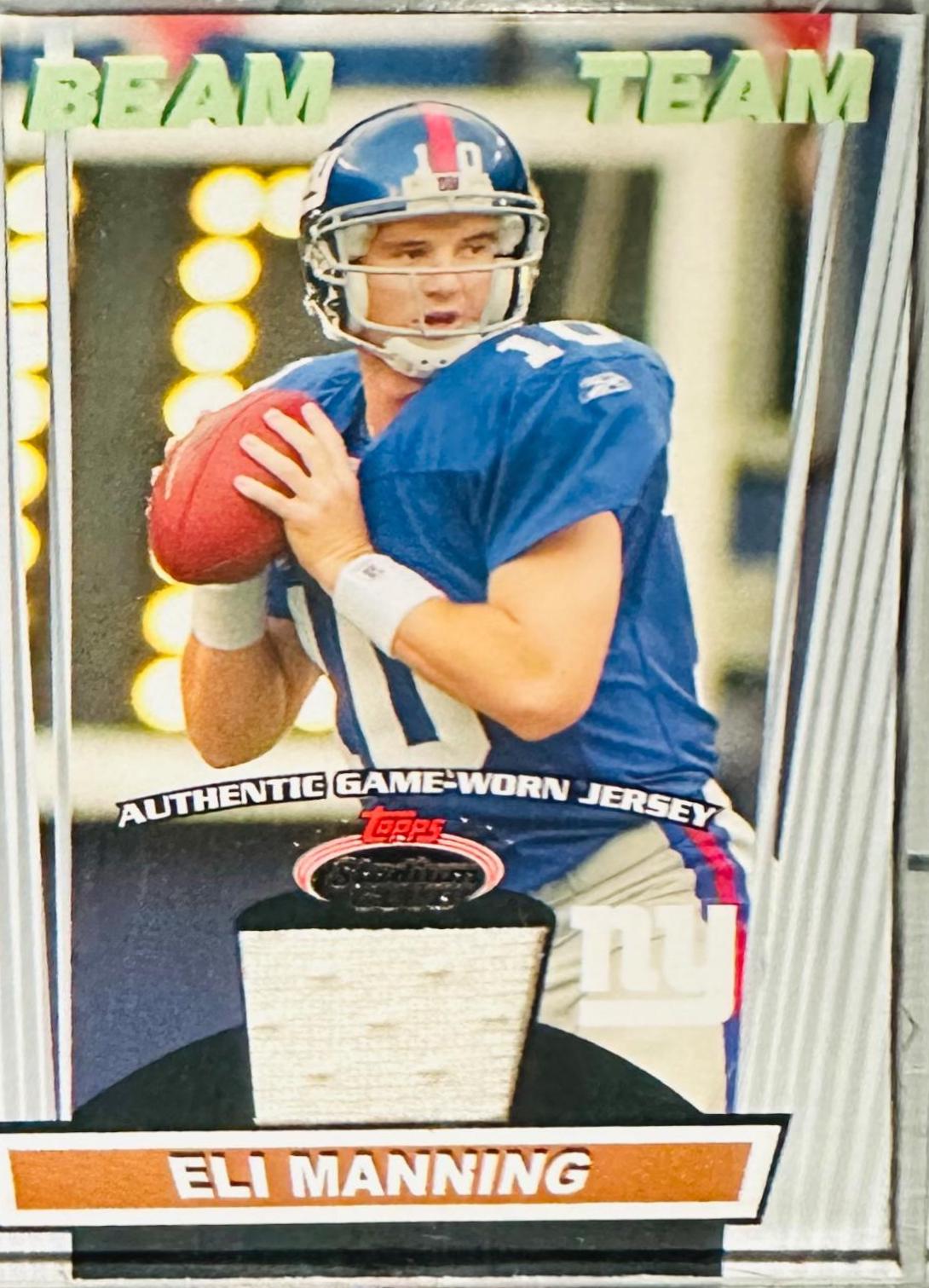 Eli Manning #BTR-EM Football Cards 2008 Stadium Club Beam Team Relics