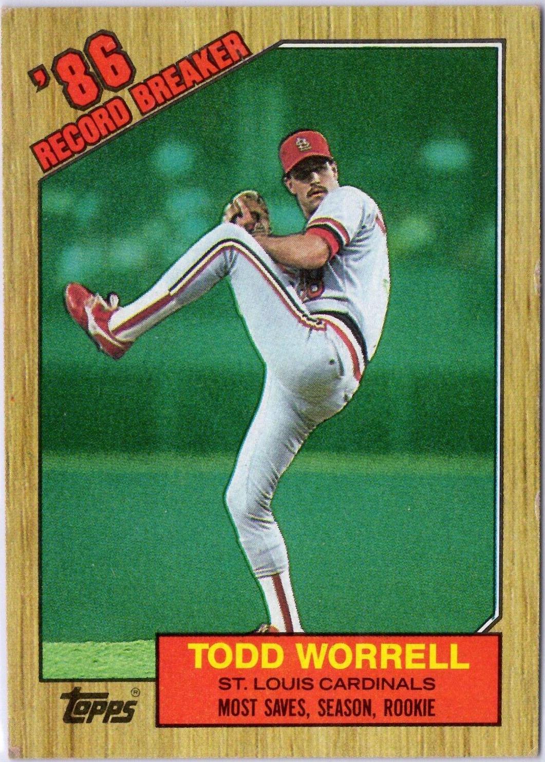 Todd Worrell #7 Baseball Cards 1987 Topps