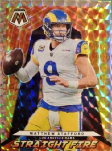 Matthew Stafford #SF-1 Football Cards 2022 Panini Mosaic Straight Fire