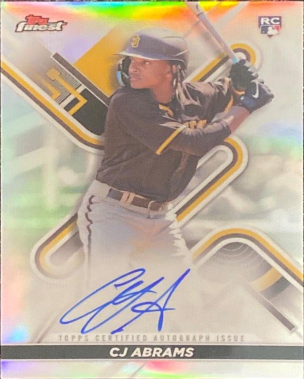 CJ Abrams #FA-CA Baseball Cards 2022 Topps Finest Autographs