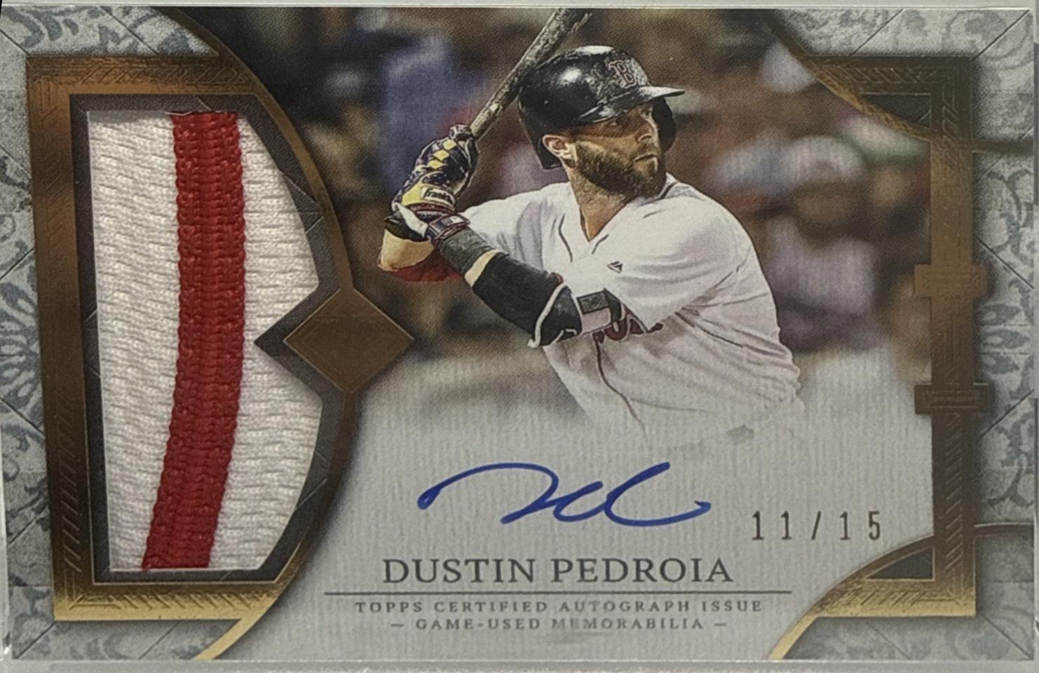 Dustin Pedroia #TCPA-DP 2024 Topps Transcendent Collection Patch Autograph Baseball