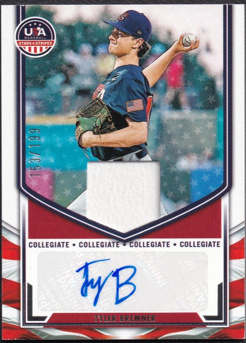 Tyler Bremner #NTS-TB 2025 Panini Stars & Stripes Baseball Collegiate National Team Signatures
