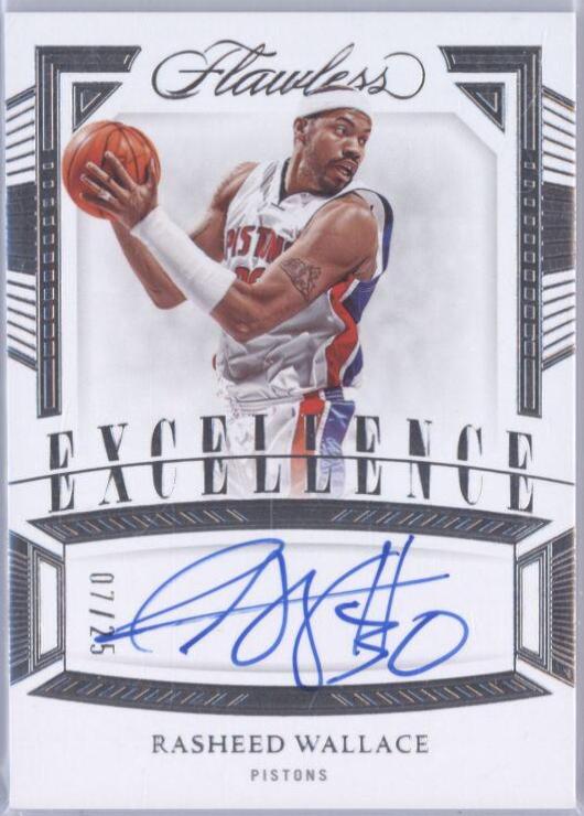 Rasheed Wallace #6 Basketball Cards 2022 Panini Flawless Excellence Signature