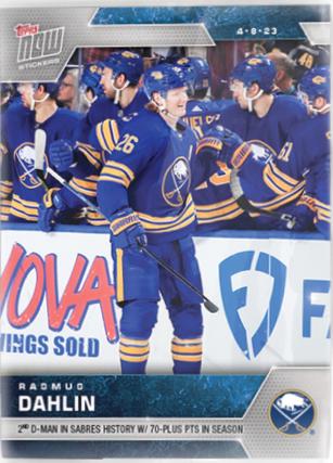 Rasmus Dahlin #22 Hockey Cards 2022 Topps Now