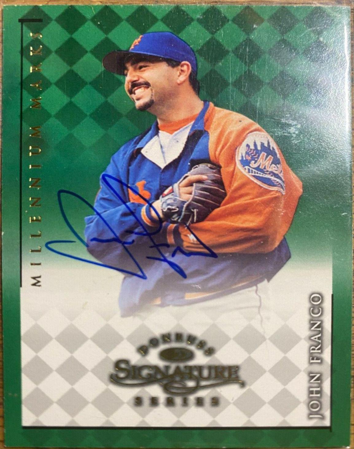 John Franco Baseball Cards 1998 Donruss Signature Millennium Marks