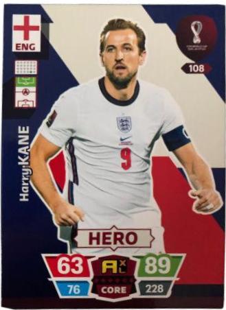 Harry Kane #108 Soccer Cards 2022 Panini Adrenalyn XL FIFA World Cup Qatar