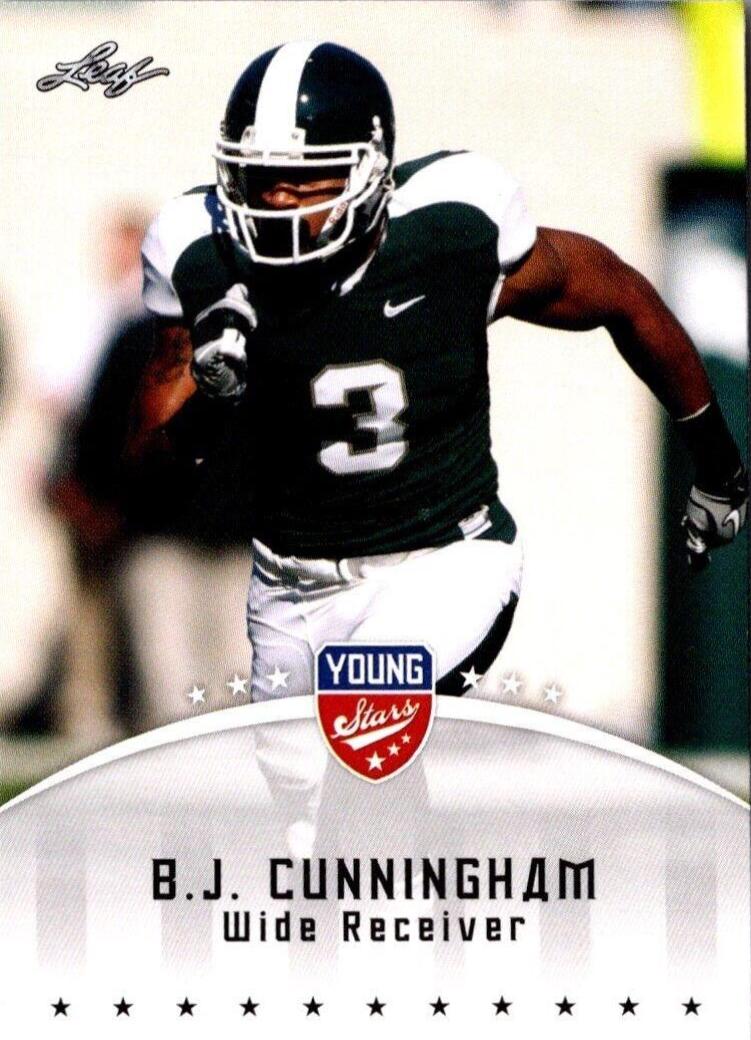 B.J. Cunningham #8 Football Cards 2012 Leaf Young Stars