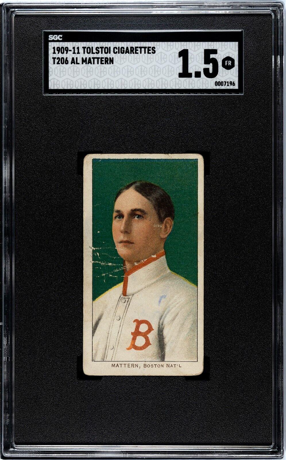 Al Mattern #NNO Baseball Cards 1909 T206 Tolstoi