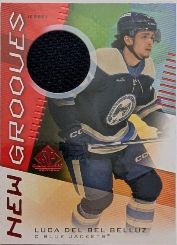 Luca Del Bel Belluz #NG-11 Hockey Cards 2024 SP Game Used New Grooves Jersey