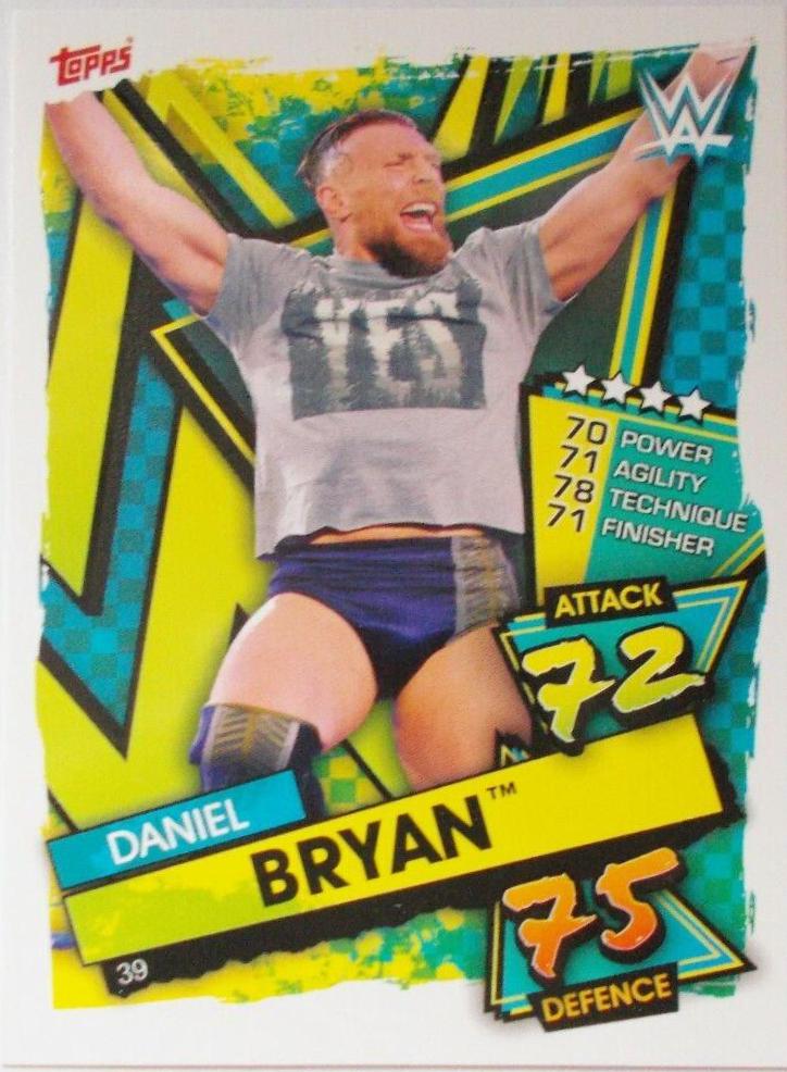 Daniel Bryan #39 Wrestling Cards 2021 Topps Slam Attax WWE